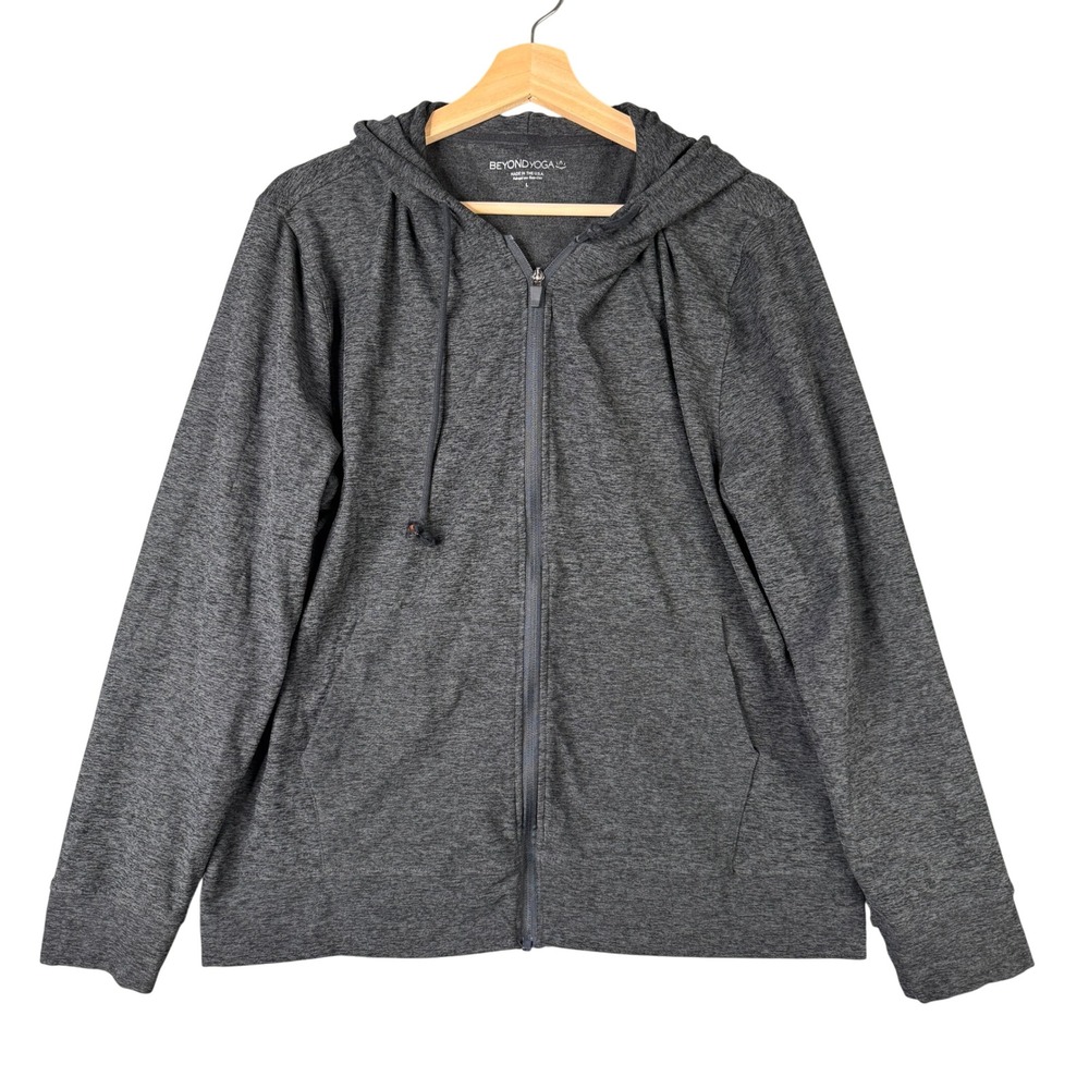 Beyond Yoga Spacedye In Your Element Zip Up Hoodie Charcoal Gray SD2187D Large